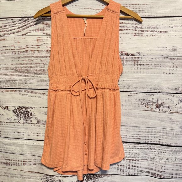 FREE PEOPLE Beach Bound Peach Tank Top - Picture 2 of 7
